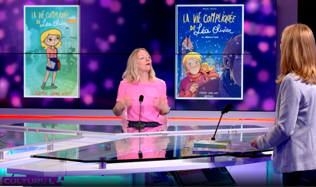 avec l'auteure et le dessinateur de "La vie compliquée de Léa Olivier"