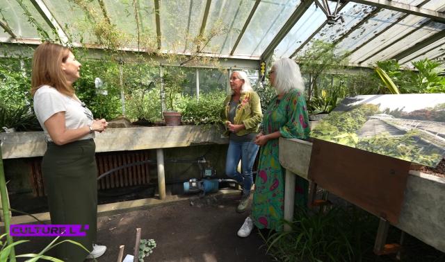 avec Marianne Grooteclaes aux serres du jardin botanique
