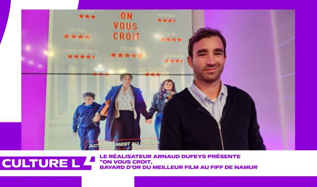 avec le réalisateur Arnaud Dufeys pour "On vous croit"