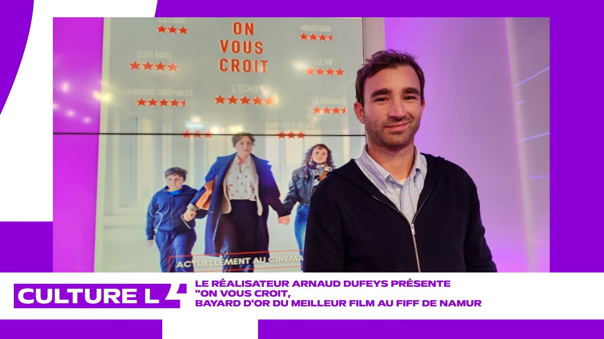 avec le réalisateur Arnaud Dufeys pour "On vous croit"