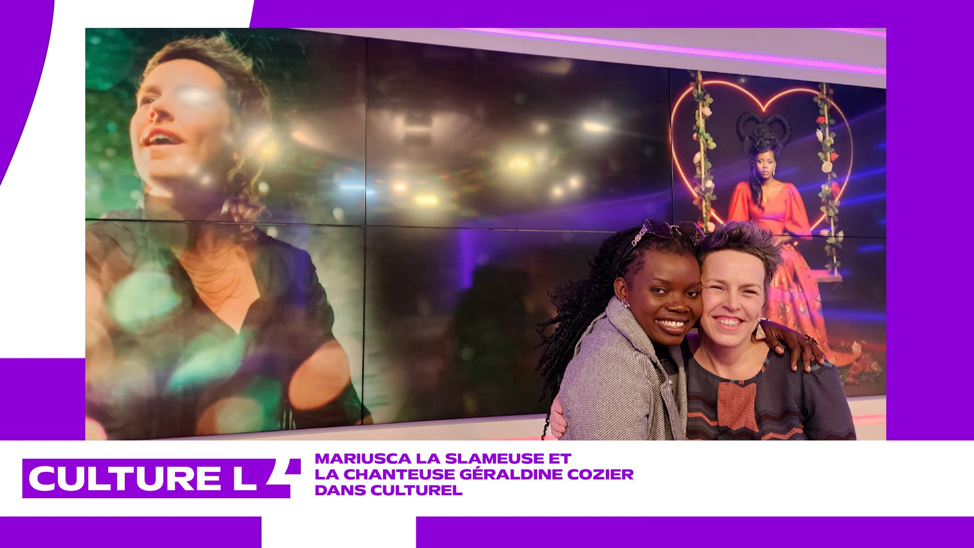 avec Mariusca la Slameuse et la chanteuse Géraldine Cozier