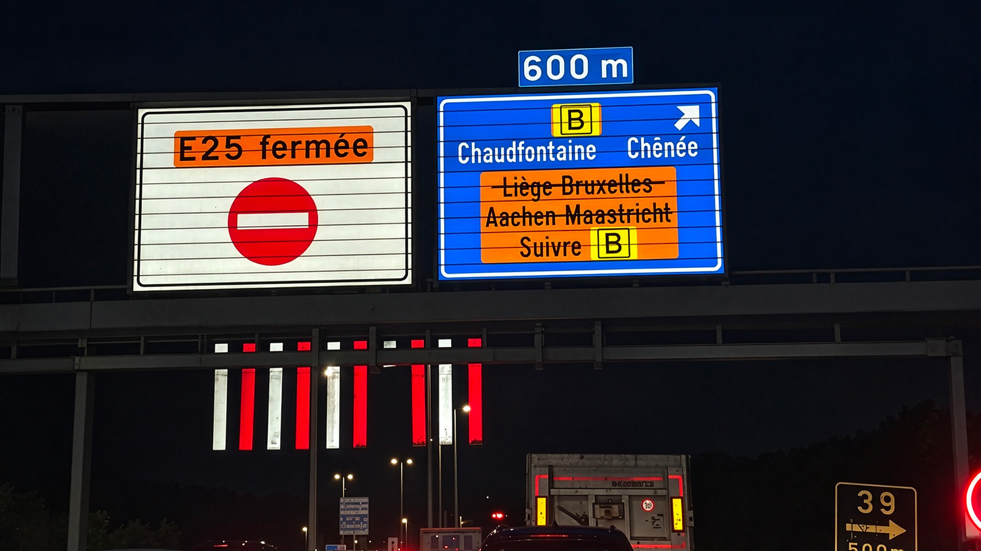 A602 : tunnel fermé dans les deux sens à Angleur en raison d’un problème technique