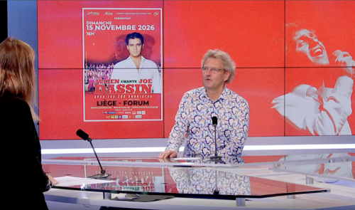 Julien Dassin au Forum de Liège : un hommage à Joe Dassin avec 150 choristes de Solmania