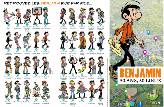 Benjamin, le personnage BD, vous attend en 50 lieux de Fléron