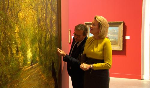 La reine Mathilde en visite à la Boverie