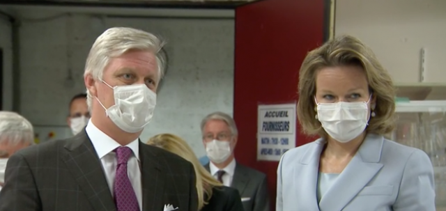 CHR Liège: le couple royal encourage le personnel de l'hôpital