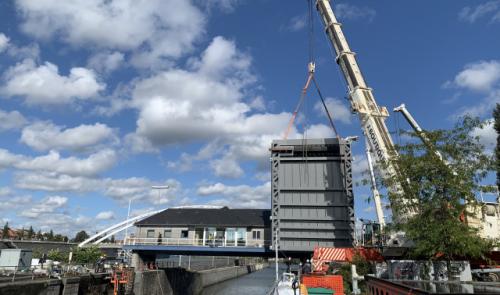 Des portes de 45 tonnes pour l'écluse de Monsin