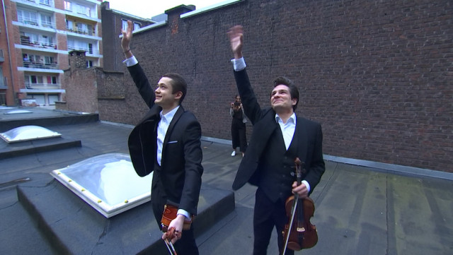 Deux virtuoses russes sur les toits de Liège !