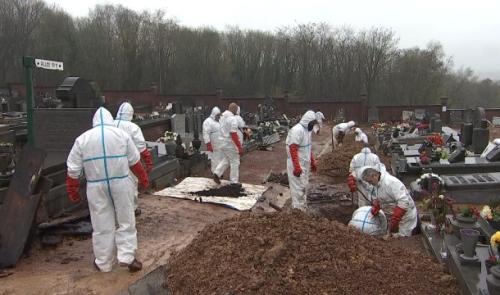 Exhumations à Seraing