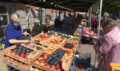 Hannut: Beaucoup de monde pour le 1er marché après-confinement!