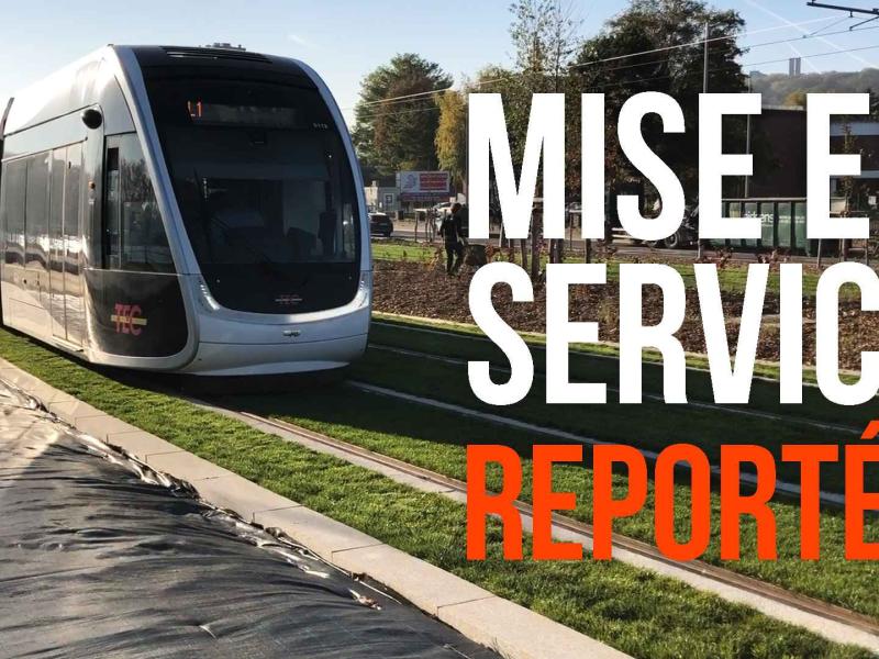Tram : mise en service reportée à mi-avril