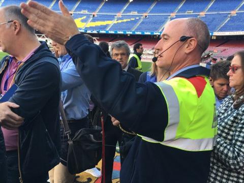 La police liégeoise visite le stade du FC Barcelone