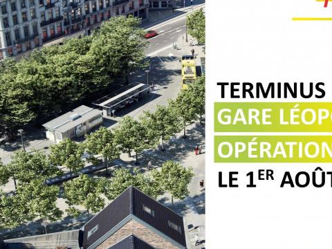 Retour des bus au terminus de la gare Léopold !