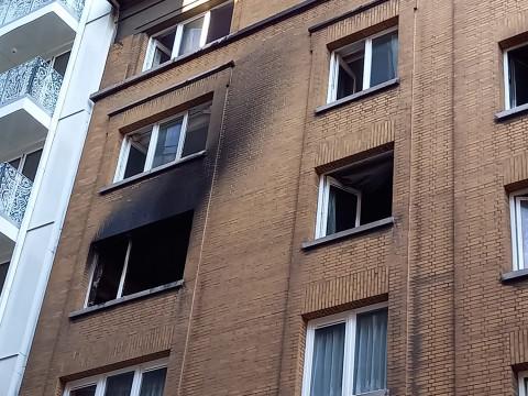 Violent incendie dans le quartier d'Outremeuse à Liège 
