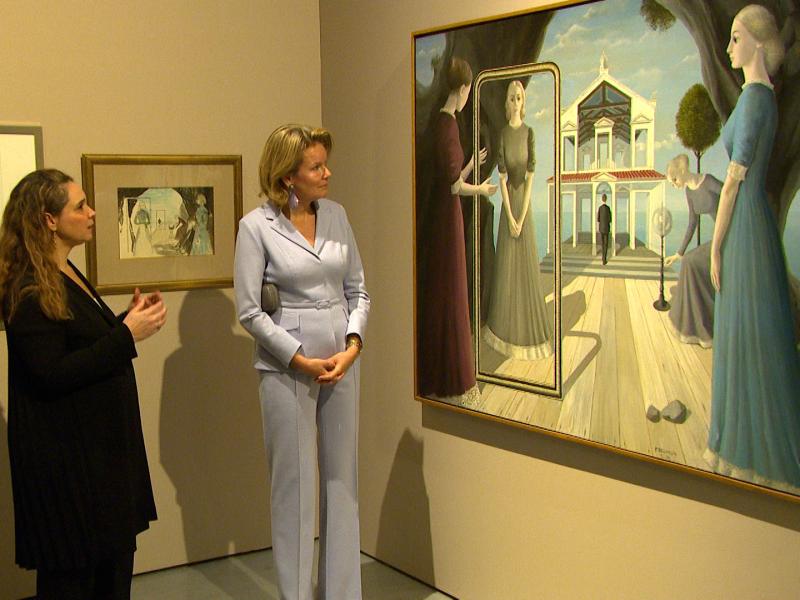 La Reine Mathilde visite l'expo Paul Delvaux