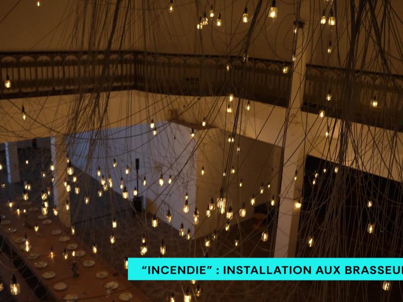 "Incendie" de Vincent Evrard aux Brasseurs - art contemporain