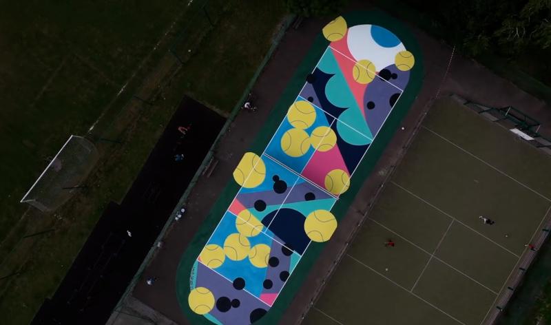 A Sclessin, un terrain de tennis est devenu oeuvre d'art