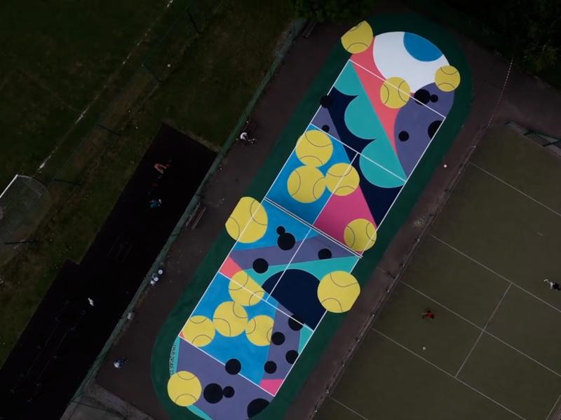 A Sclessin, un terrain de tennis est devenu oeuvre d'art