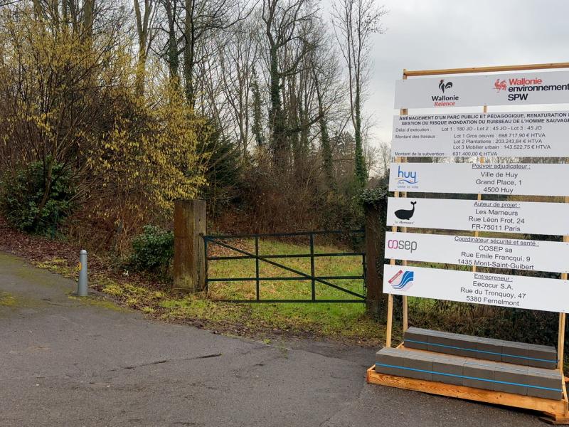 La construction d'un parc nature a débuté à Tihange