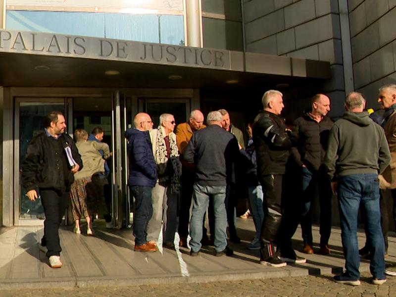 Grève des huissiers d’audience au Palais de Justice.