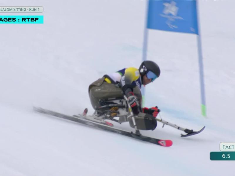 Jeux paralympiques : Jérémie Prégardien victime d'un trou dans la neige en slalom géant
