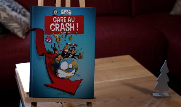 "Gare au crash" : le nouvel album du dessinateur de presse Oli 