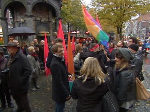 CETA  : manifestation en marge du conseil communal de Liège