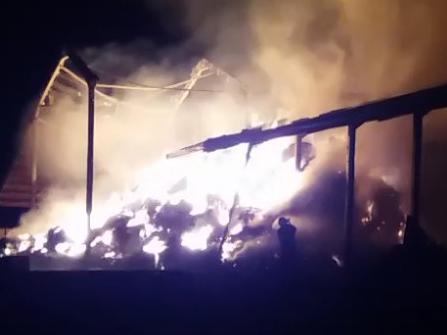 Incendie dans une ferme à Saint-Georges  (video)