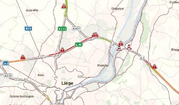 Accident à Alleur sur la E40