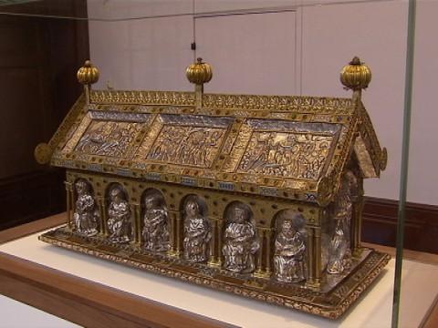 La châsse de Sainte-Ode, sécurisée, est exposée de manière permanente