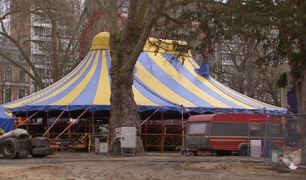 Baladins du Miroir : ils installent leur chapiteau au parc d'Avroy 
