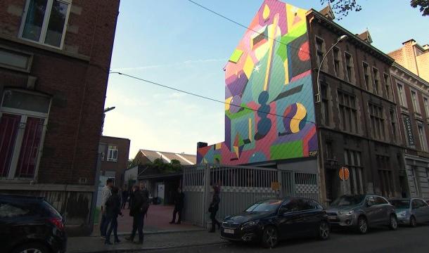 Une fresque street art signée 2Shy en Outremeuse