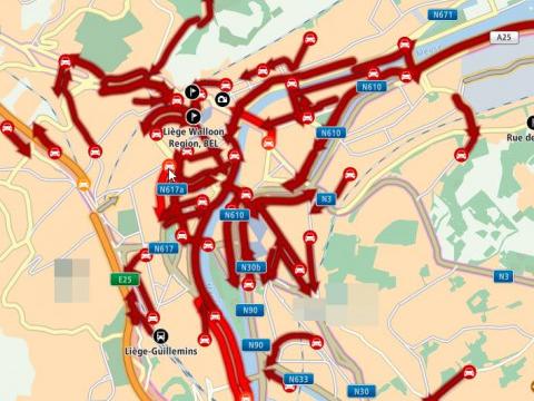 Gilets jaunes : le centre de Liège a été complètement bloqué 
