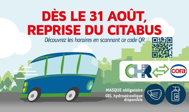 Reprise des navettes CItabus du CHR Citadelle 