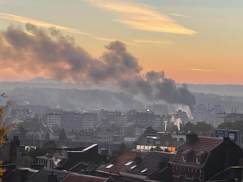 Incendie dans un atelier dans le centre-ville de Liège