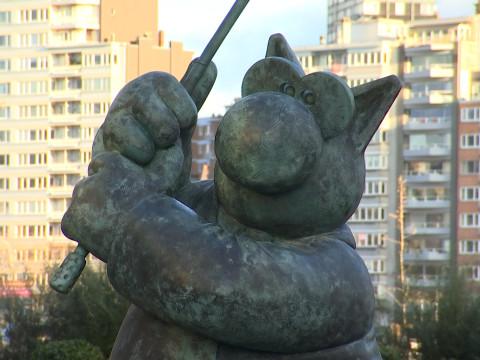 Une statue du chat s'est installée à Liège 