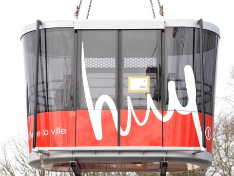 Les 2 cabines du téléphérique de Huy sont arrivées !