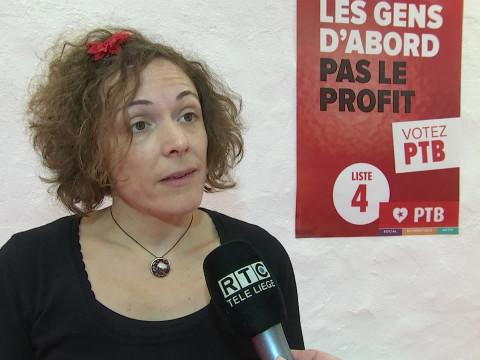 Sophie Lecron, cheffe de groupe PTB à Liège, tirera la liste pour l'Europe