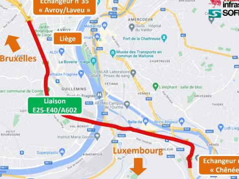 Liaison E25-E40/A602: 5 nuits de fermeture "pour préparer les travaux de cet été"