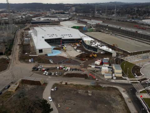 Avancement du chantier des nouvelles Halles des Foires de Liège