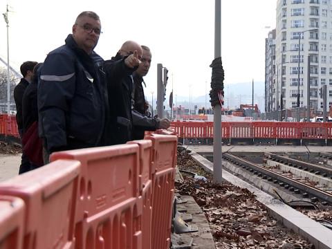 Opération repérage sur la ligne du tram