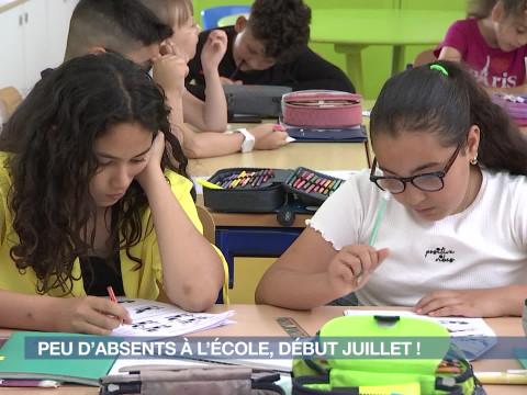 A l'école, début juillet !