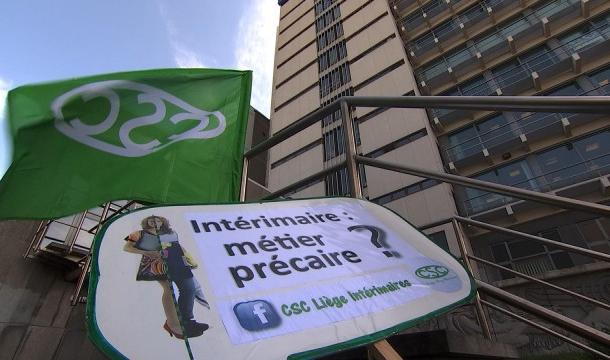 Action de sensibilisation de la CSC auprès des travailleurs intérimaires 