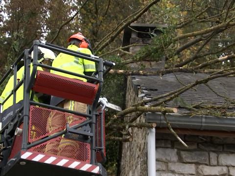 Ciarán a bien soufflé: les pompiers très sollicités