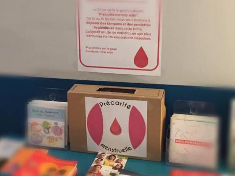 Collecte pour la précarité menstruelle