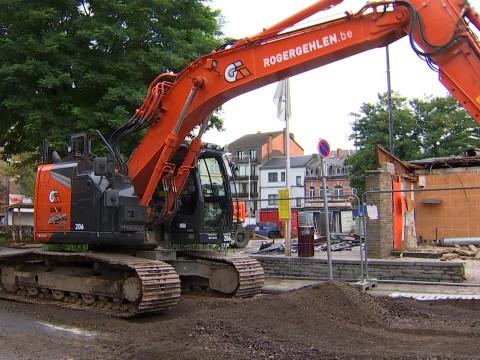 Début des travaux sur la place Reine Astrid à Visé