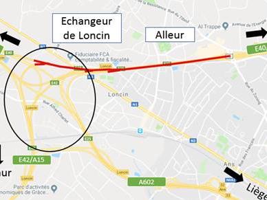 E40 : fermeture nocturne de l'échangeur Alleur-Loncin