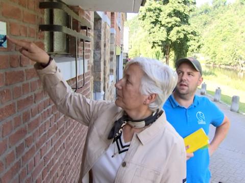 Esneux: les repères de crues marquent les murs touchés par les inondations 