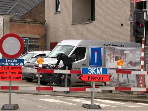 Fléron et Olne engorgés par les camions