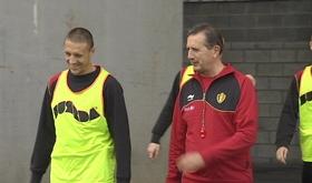 Sclessin : entraînement des Diables rouges